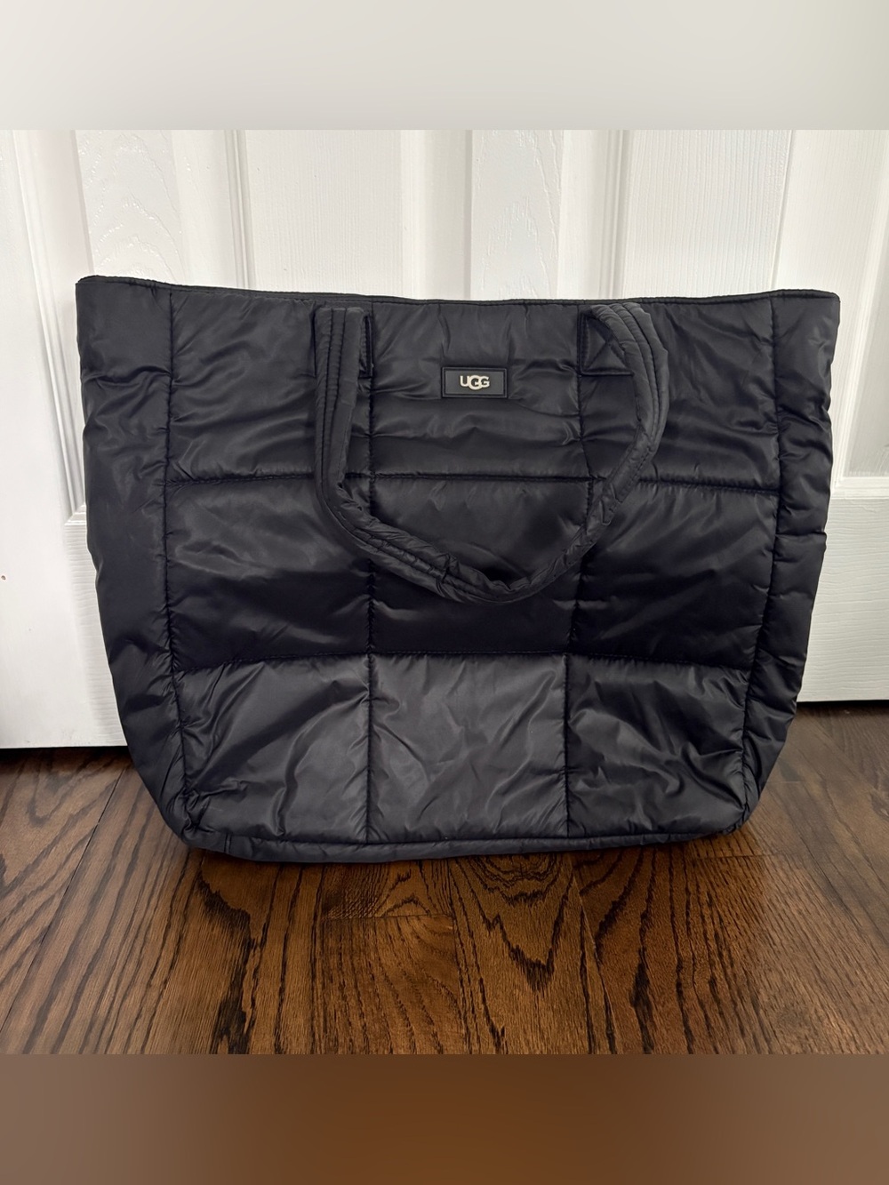 UGG Black Quilted Puffer Tote Bag